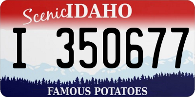 ID license plate I350677