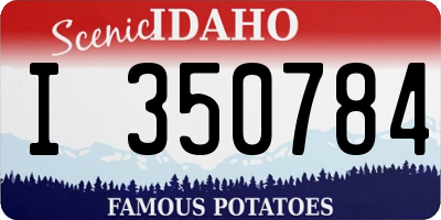 ID license plate I350784