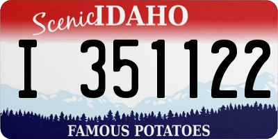 ID license plate I351122