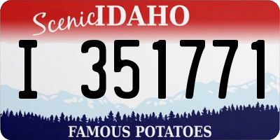 ID license plate I351771