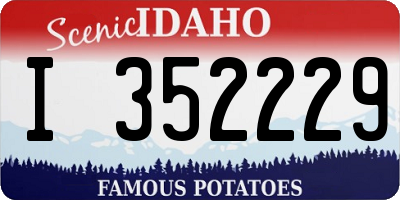 ID license plate I352229