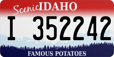 ID license plate I352242