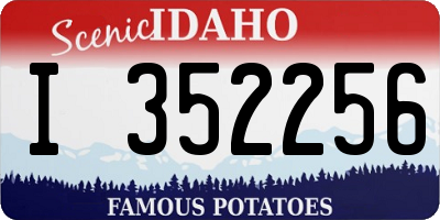 ID license plate I352256
