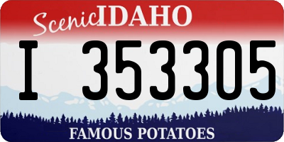 ID license plate I353305