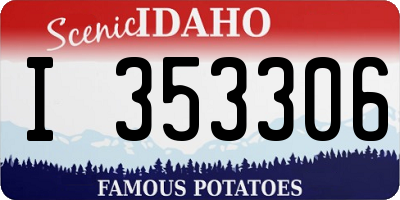 ID license plate I353306