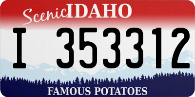 ID license plate I353312