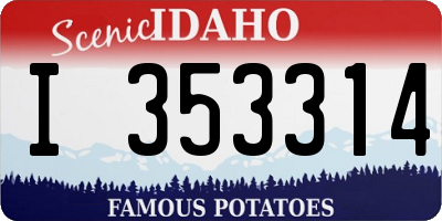 ID license plate I353314