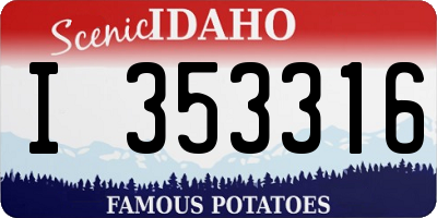 ID license plate I353316