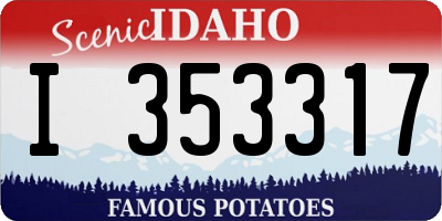 ID license plate I353317
