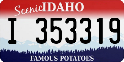 ID license plate I353319
