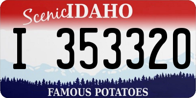ID license plate I353320