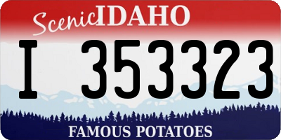 ID license plate I353323
