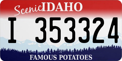 ID license plate I353324