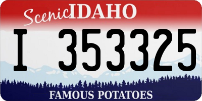 ID license plate I353325