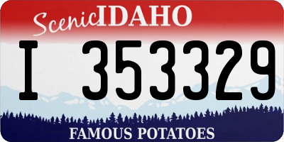 ID license plate I353329