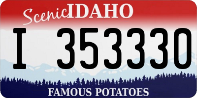 ID license plate I353330