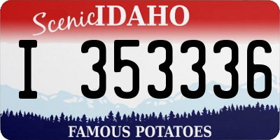 ID license plate I353336