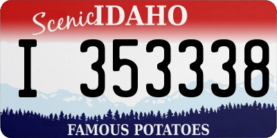 ID license plate I353338
