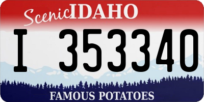 ID license plate I353340