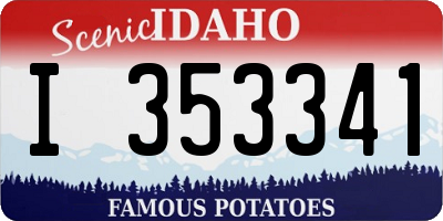 ID license plate I353341