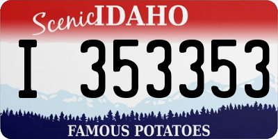 ID license plate I353353