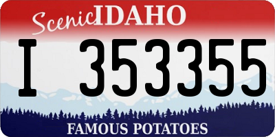 ID license plate I353355