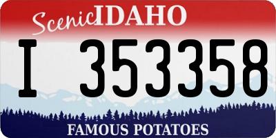 ID license plate I353358