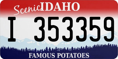 ID license plate I353359