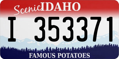 ID license plate I353371