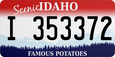 ID license plate I353372