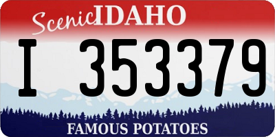 ID license plate I353379