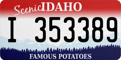 ID license plate I353389