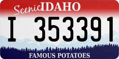 ID license plate I353391