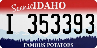 ID license plate I353393