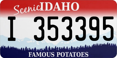 ID license plate I353395