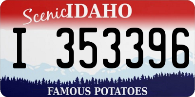 ID license plate I353396