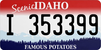 ID license plate I353399