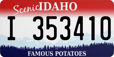 ID license plate I353410