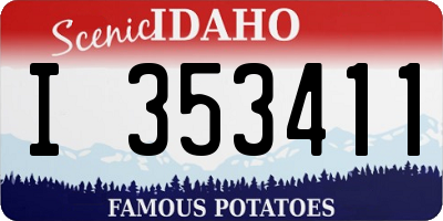 ID license plate I353411