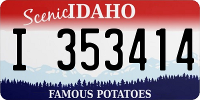 ID license plate I353414