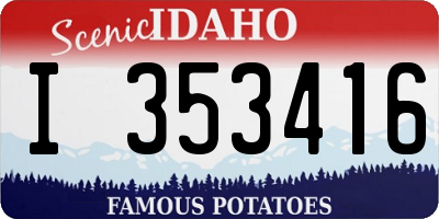 ID license plate I353416
