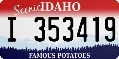 ID license plate I353419