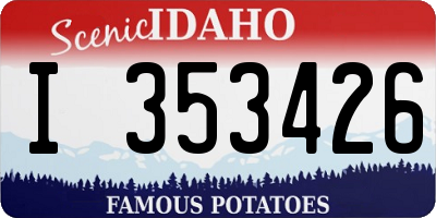 ID license plate I353426