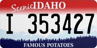 ID license plate I353427