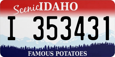 ID license plate I353431