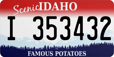 ID license plate I353432