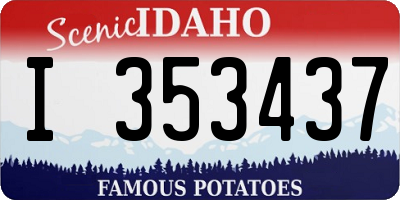 ID license plate I353437