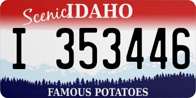 ID license plate I353446