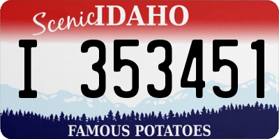 ID license plate I353451
