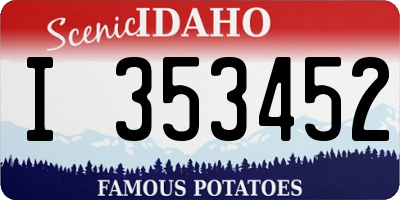 ID license plate I353452